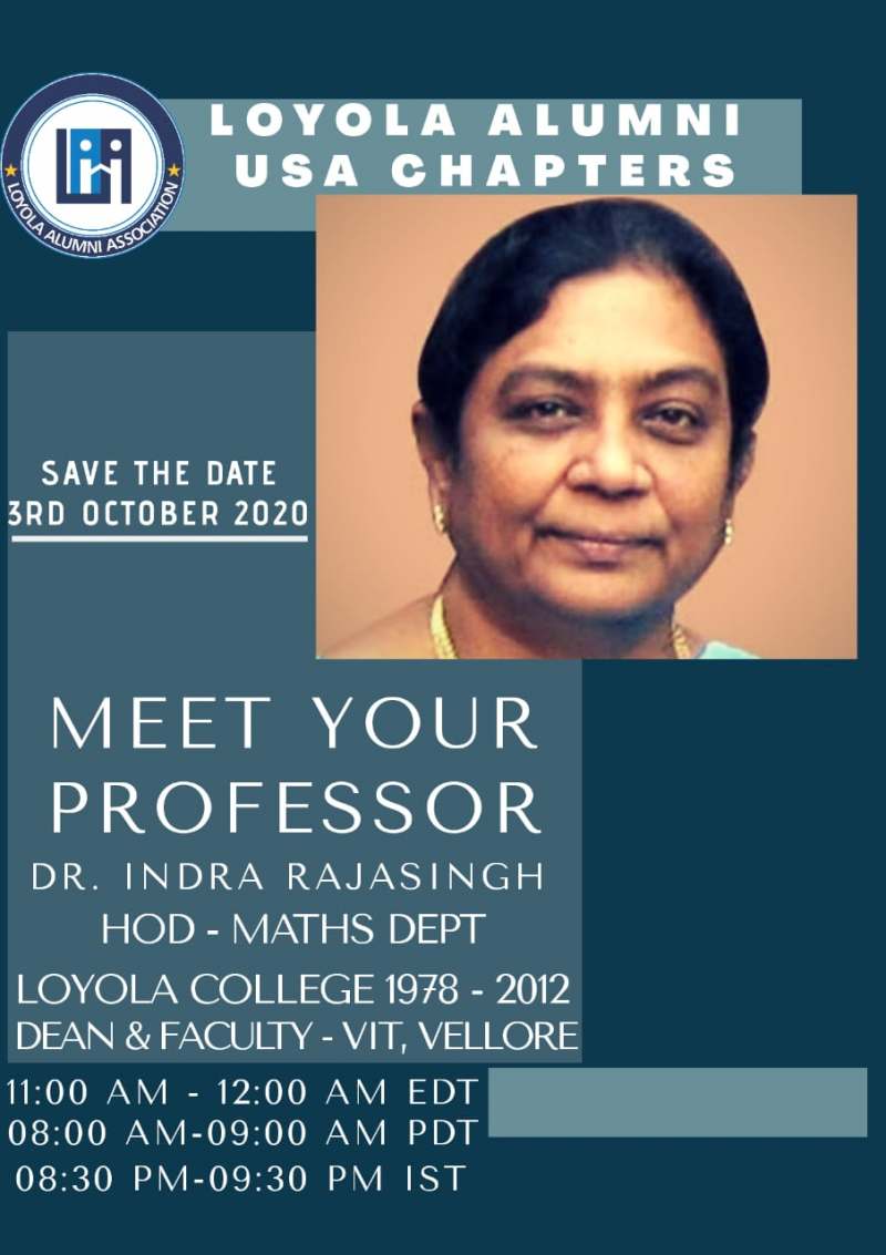 Album Image - Meet your Professor Dr. Indra Rajasingh - *Refresh your memories* of your College days 