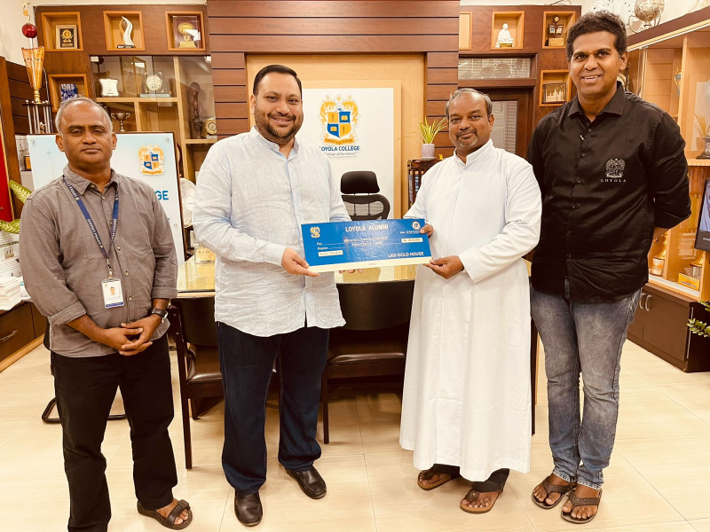 Album Image - Our proud Alumnus, Mr. Sarfaraz, LKS GOLD HOUSE, owes his formations to his Alma Mater.  He met Rev Fr Principal and Rev Fr Director, Alumni Association and pledged his support for upcoming Centenary Year Building. 